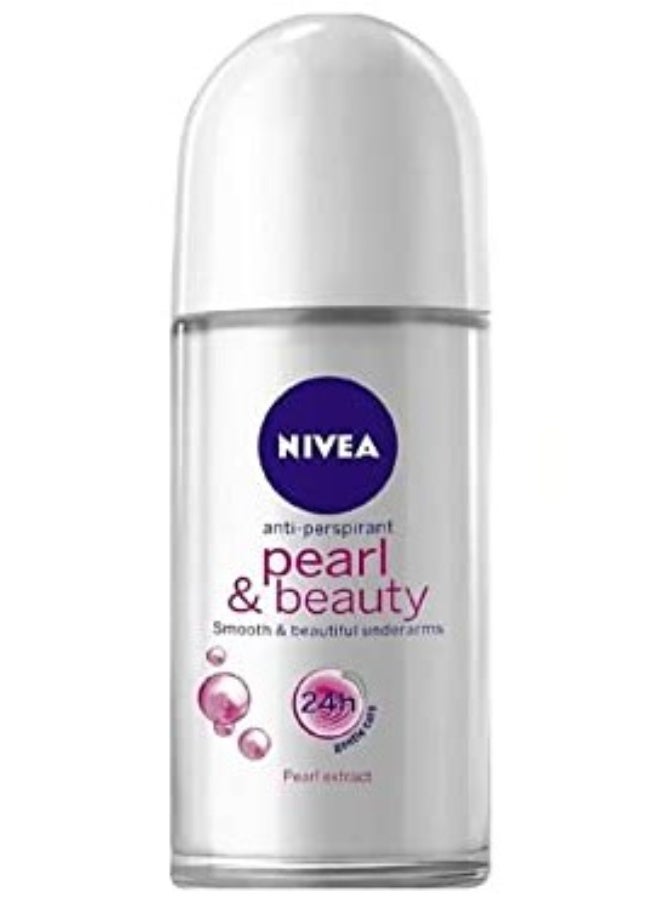 NIVEA WHITENING SMOOTH SKIN &PEARL& BEAUTY &DEEP IMPACT Deodorant Roll-on - For Men & Women (50 ml, Pack of 3) - Image 4